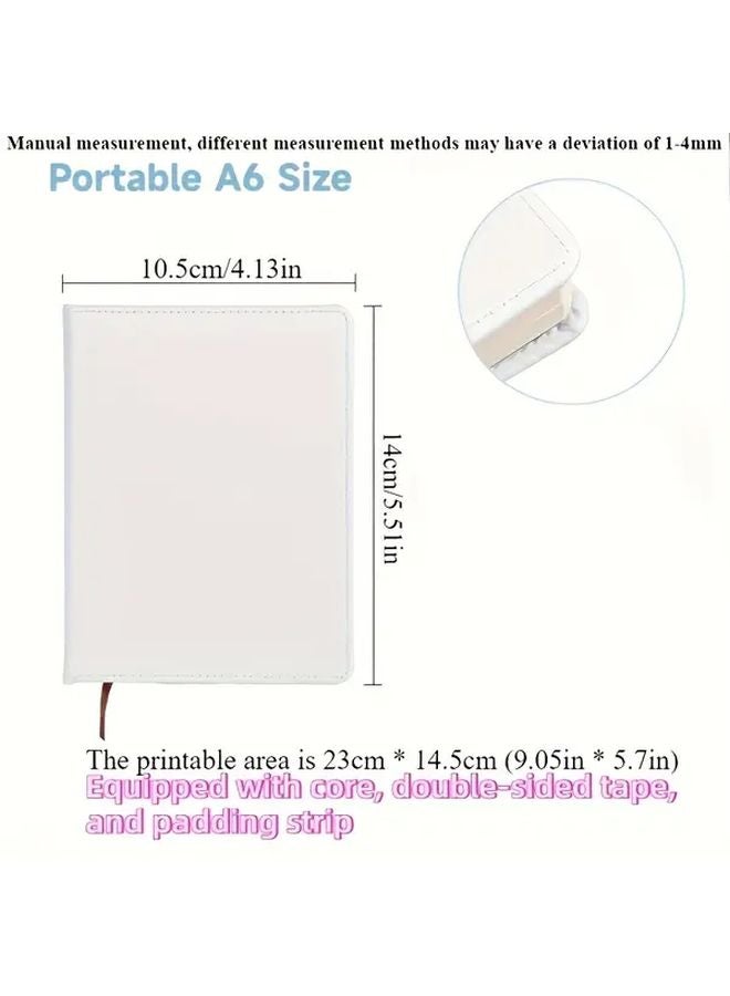 2 Pcs Sublimation Notebooks Hard Cover PU Blank Pages For Note Taking Planning Diary - Image 2